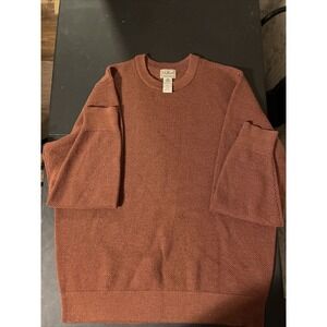 L.L.Bean Woolmark 100% Merino Wool Men’s Sweater Size L-Reg ODDX7 Burgundy